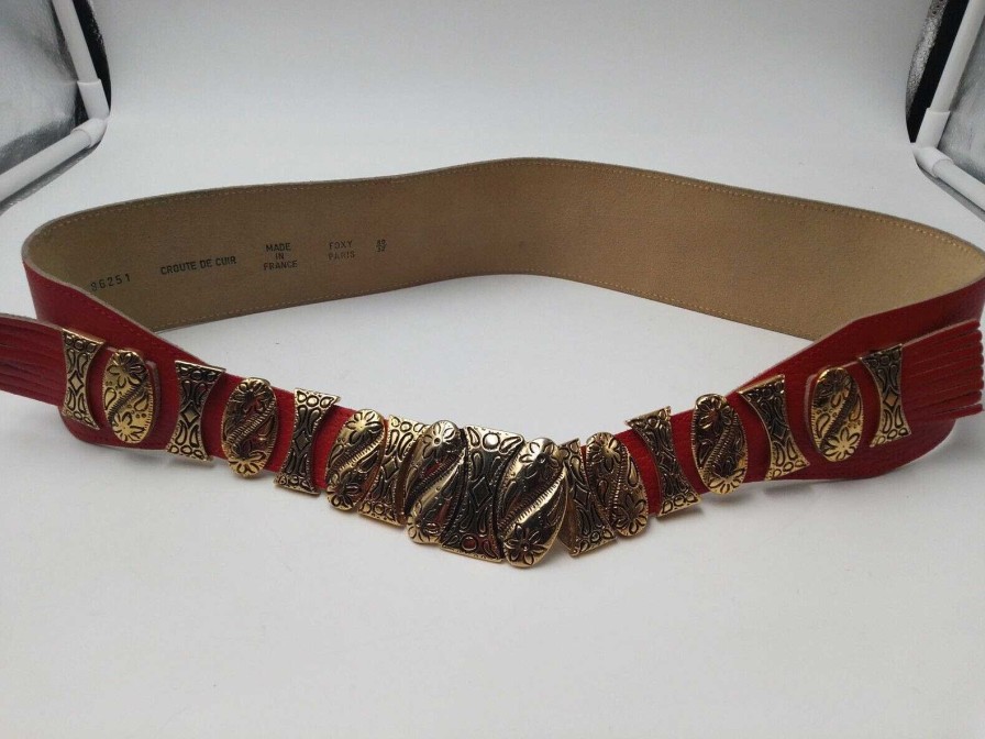 Mode EGO IMAGO | Ceinture 1980 Foxy Paris Made In France Vintage 80/32