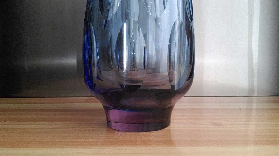 Objets EGO IMAGO | Grand Vase Cristal A Facette De Grande Qualit Designer Identifier ? V.S.L ?