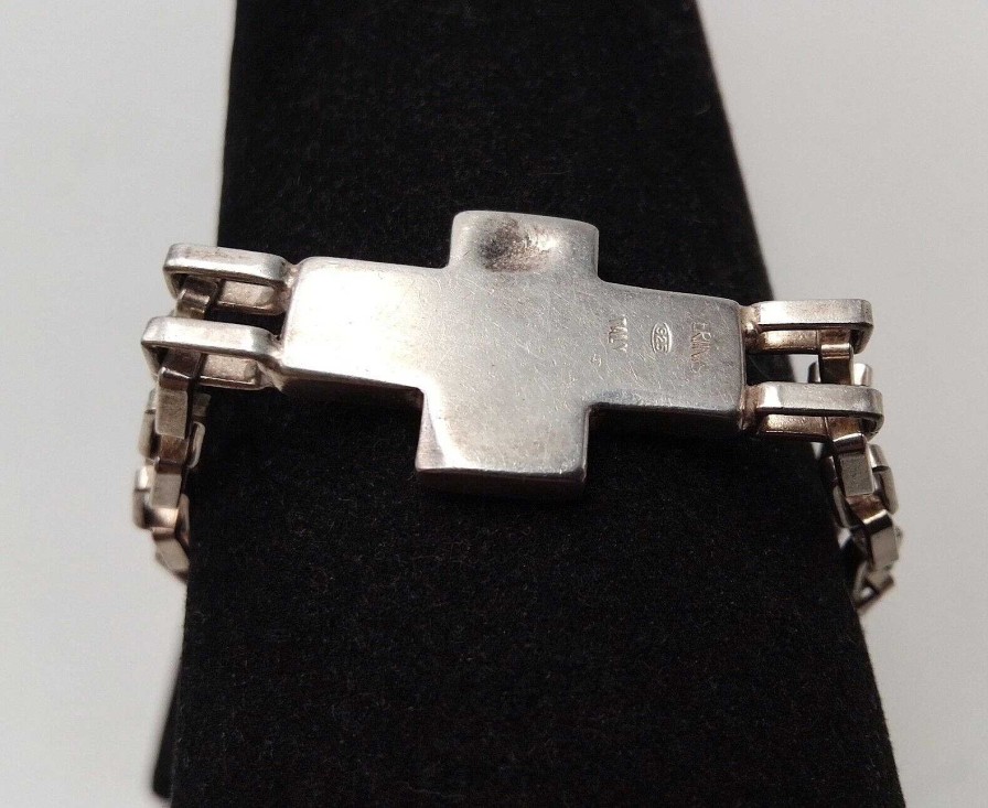 Bijoux EGO IMAGO | Chic Bracelet Gourmette En Argent 925 Sign E Perlini'S Italy Vintage