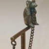 Objets EGO IMAGO | Art D Co Cendrier Figurant Un Singe Perch Et Encha Ner Se Cachant Les Oreilles