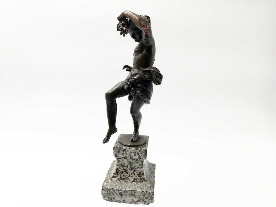 Sculptures EGO IMAGO | Poque Xixe Si Cle " Bacchante Dansant " Preuve En Bronze Patine M Daille