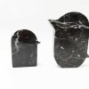 Objets EGO IMAGO | Couple D'Oiseaux Stylis S En Marbre Noir Design 1980'S