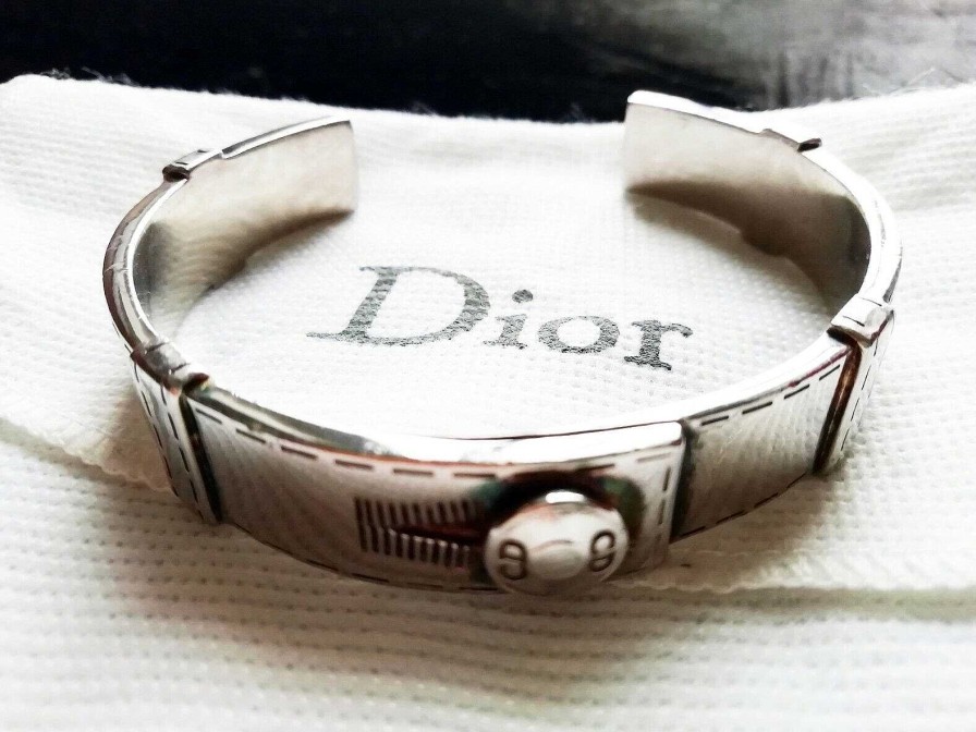 Bijoux EGO IMAGO | Rarissime Bracelet Manchette En Argent 925 Sign Christian Dior