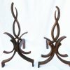 Objets EGO IMAGO | Pair Of Raymond Subes Andirons, France, Circa 1940" Flames "