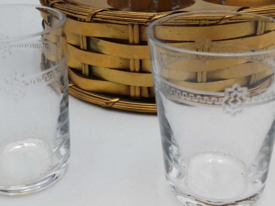 Objets EGO IMAGO | Maison Christofle, Cabaret Liqueur En M Tal Dor Et Verres En Cristal