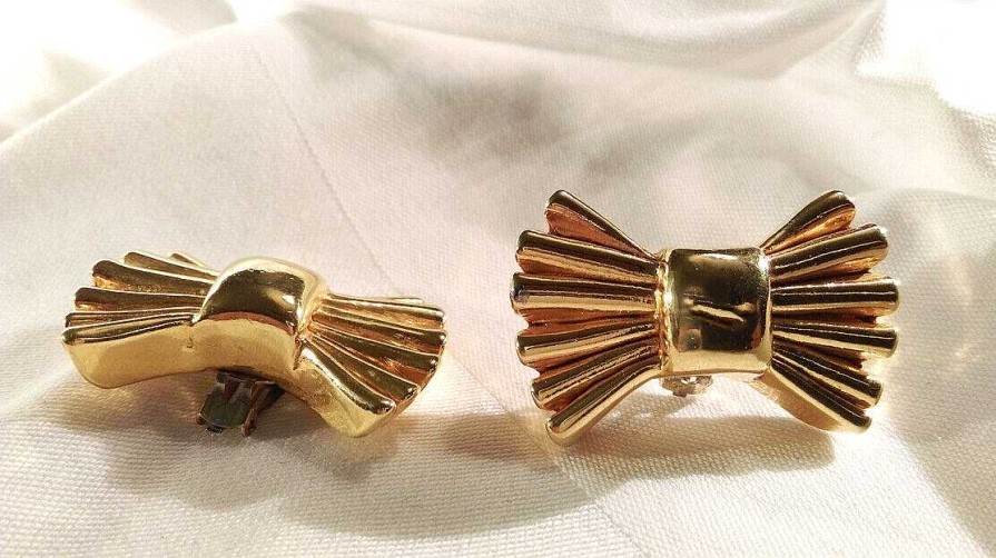 Bijoux EGO IMAGO | Jolie Paire De Boucles D'Oreilles Clips Sign Es Georges Rech Paris Vintage