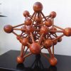 Sculptures EGO IMAGO | Mid-Century Modern 1950'S Large Wood Scientific Molecule Atomic Sculpture