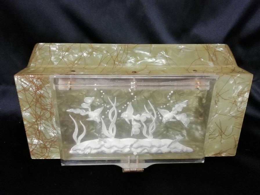 Mode EGO IMAGO | Mid Century Carved Patricia Of Miami Lucite Purse 1950S Without Handle