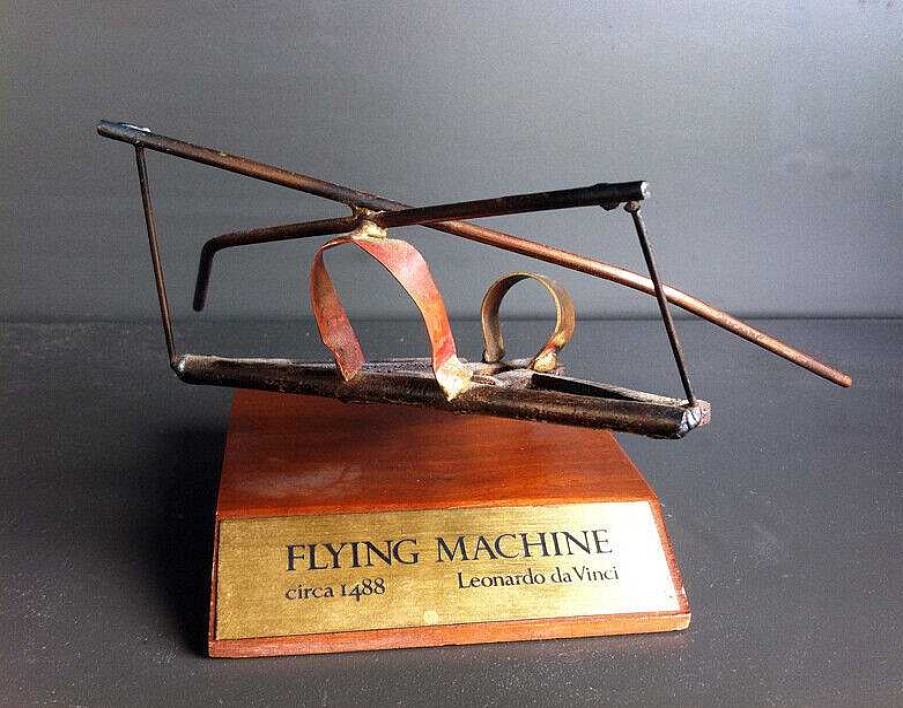 Sculptures EGO IMAGO | Rare Sculpture Maquette " Flying Machine " ( L Onard De Vinci ) 1488 - Sign E