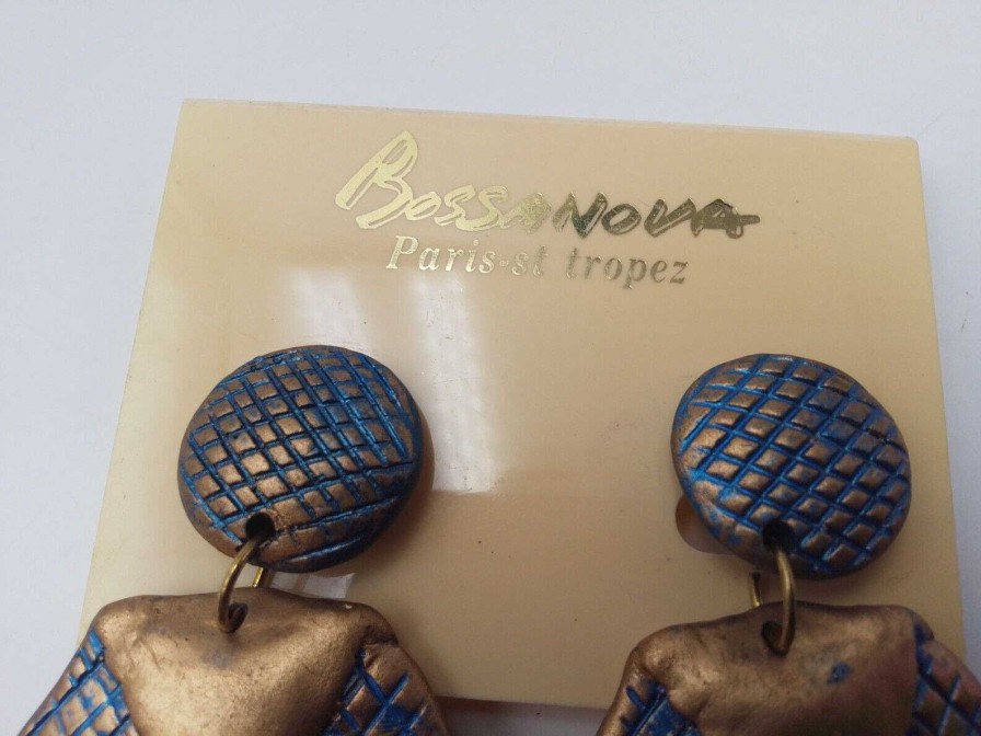 Bijoux EGO IMAGO | Paire De Clips D'Oreilles En R Sine Bossanova Paris- St Tropez Vintage