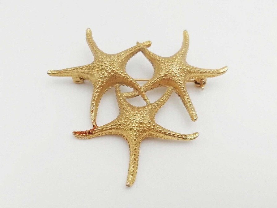 Bijoux EGO IMAGO | Broche Vintage Trois Toiles De Mer