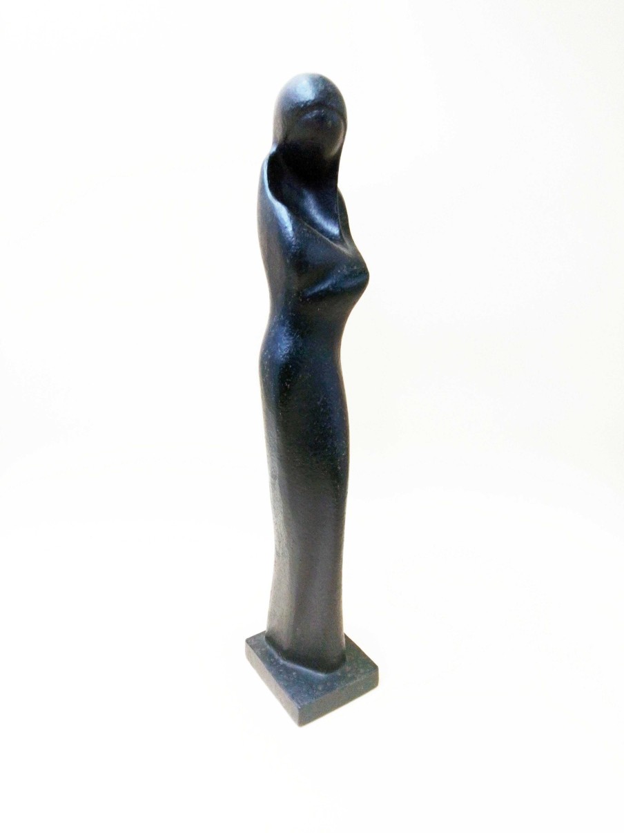 Sculptures EGO IMAGO | Originale Et Curieuse Sculpture En Fonte " Silhouette Femme L'Enfant "