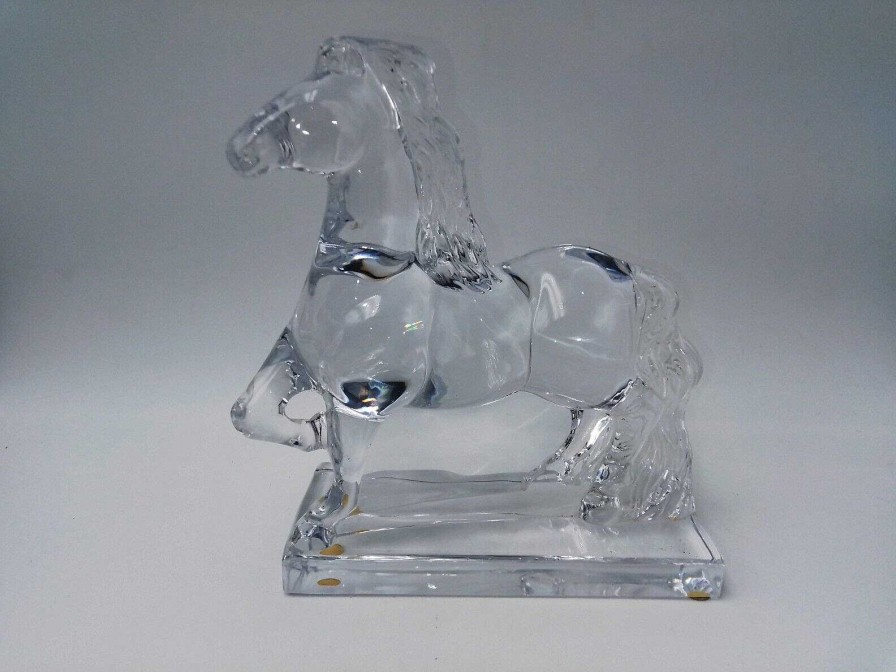 Sculptures EGO IMAGO | Sculpture Zoomorphe " Horse " En Cristal Signature Identifier ? Nancy