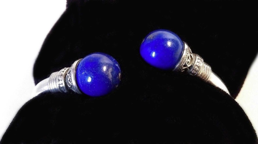 Bijoux EGO IMAGO | Ancien Bracelet + Bague Argent 925 Et Lapis Lazuli Poin On D'Orf Vre O.A ?