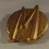 Bijoux EGO IMAGO | Authentique Vintage Broche Claude Montana " Logo " En M Tal Dor