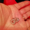 Bijoux EGO IMAGO | Clips D'Oreilles Strass " G " Sign S Givenchy Paris Vintage