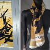 Mode EGO IMAGO | Tr S Chic Foulard En Soie Sign " Mlle Ricci Paris " D Cor Japonisant Vintage