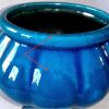 C Ramiques EGO IMAGO | Ancien Vase Balustre Sign Pol Chambost Bleu Int Rieur Noir