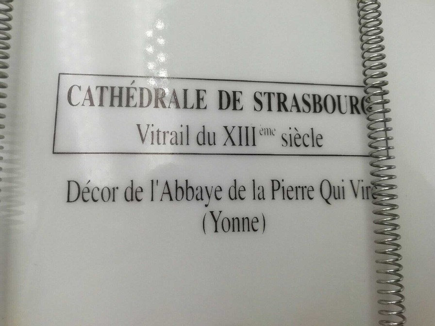 C Ramiques EGO IMAGO | Plat D Coratif En Porcelaine Vitrail Du Xiiie Si Cle Cath Drale De Strasbourg