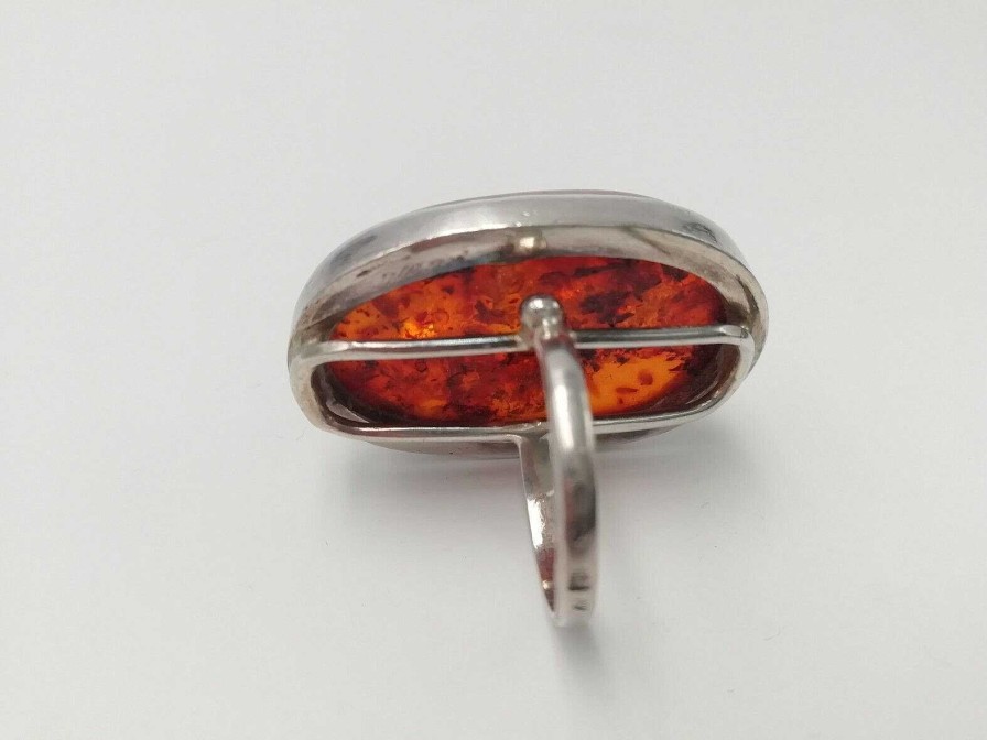 Bijoux EGO IMAGO | Ancienne Bague En Argent Et Ambre Poin On Minerve Orf Vre Ps, T 55