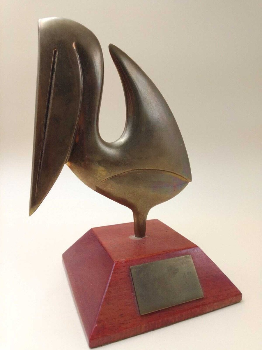 Sculptures EGO IMAGO | Sculpture Zoomorphe En Bronze Contemporain " P Lican Poisson "