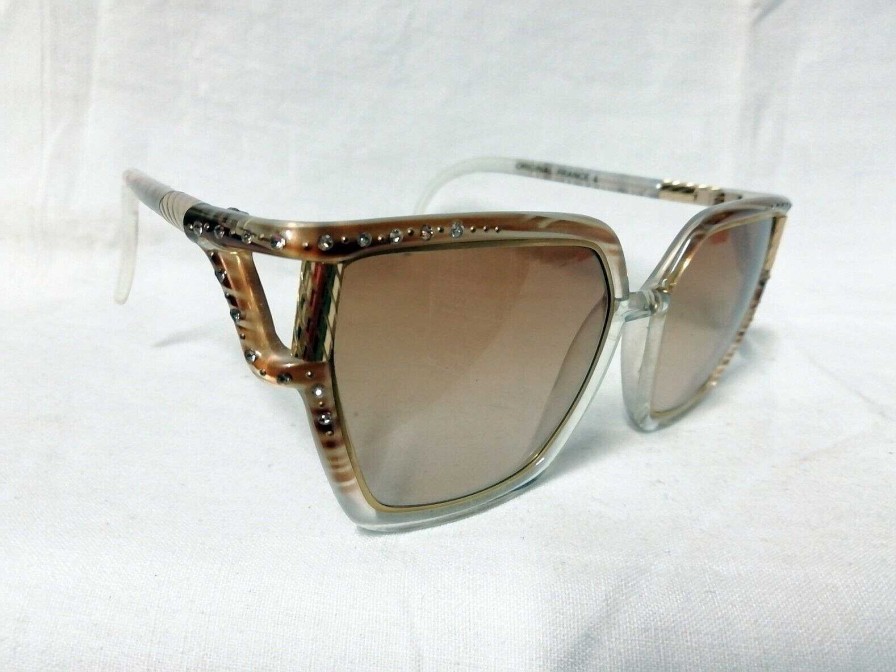 Mode EGO IMAGO | Tr S Chic Lunettes De Soleil Ted Lapidus Strass Original France -