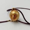 Bijoux EGO IMAGO | Bijou D'Artiste Collier Pendentif Anthropomorphe En Bronze Dor Non Sign