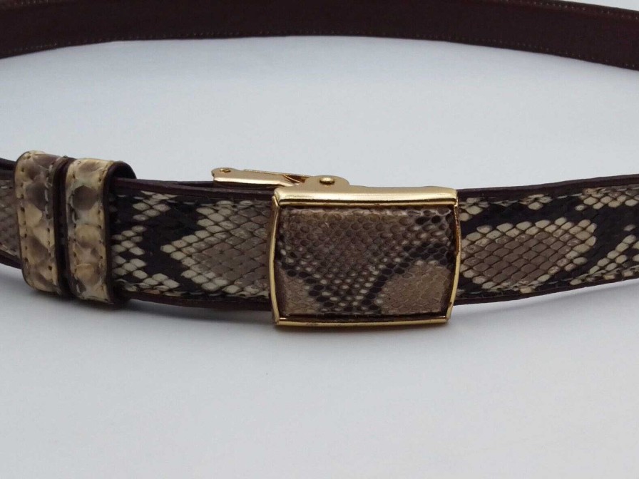 Mode EGO IMAGO | Tr S Chic Ceinture Python V Ritable Sign E Lfb Diamond Taille 44 Vintage Unisexe