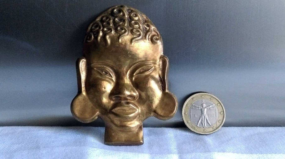 Bijoux EGO IMAGO | Broche En Bronze Dor Africaniste Vers 1930