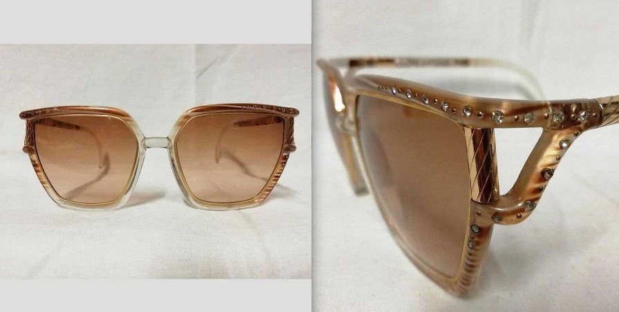 Mode EGO IMAGO | Tr S Chic Lunettes De Soleil Ted Lapidus Strass Original France -