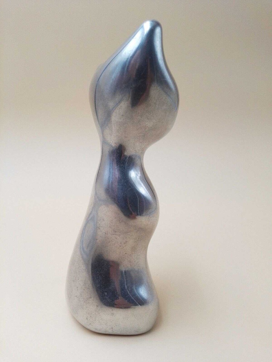 Objets EGO IMAGO | Sculpture Zoomorphe En Aluminium " A Cat " Signature Identifier ?