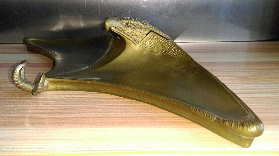 Objets EGO IMAGO | Ancien Encrier Art Nouveau En Bronze " Aigle Royal Avec Griffes " Jugendstil