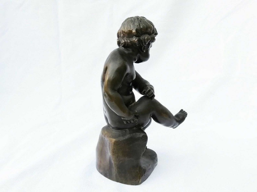 Sculptures EGO IMAGO | Bronze Xix Me Sign Delafontaine (1813 - 1892) A*D " Putto "