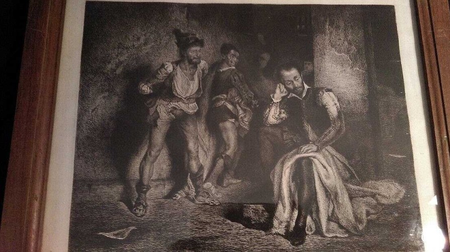 Tableaux EGO IMAGO | Le Tasse Dans La Prison Des Fous D'Apr S Eug Ne Delacroix Gravure Xixe