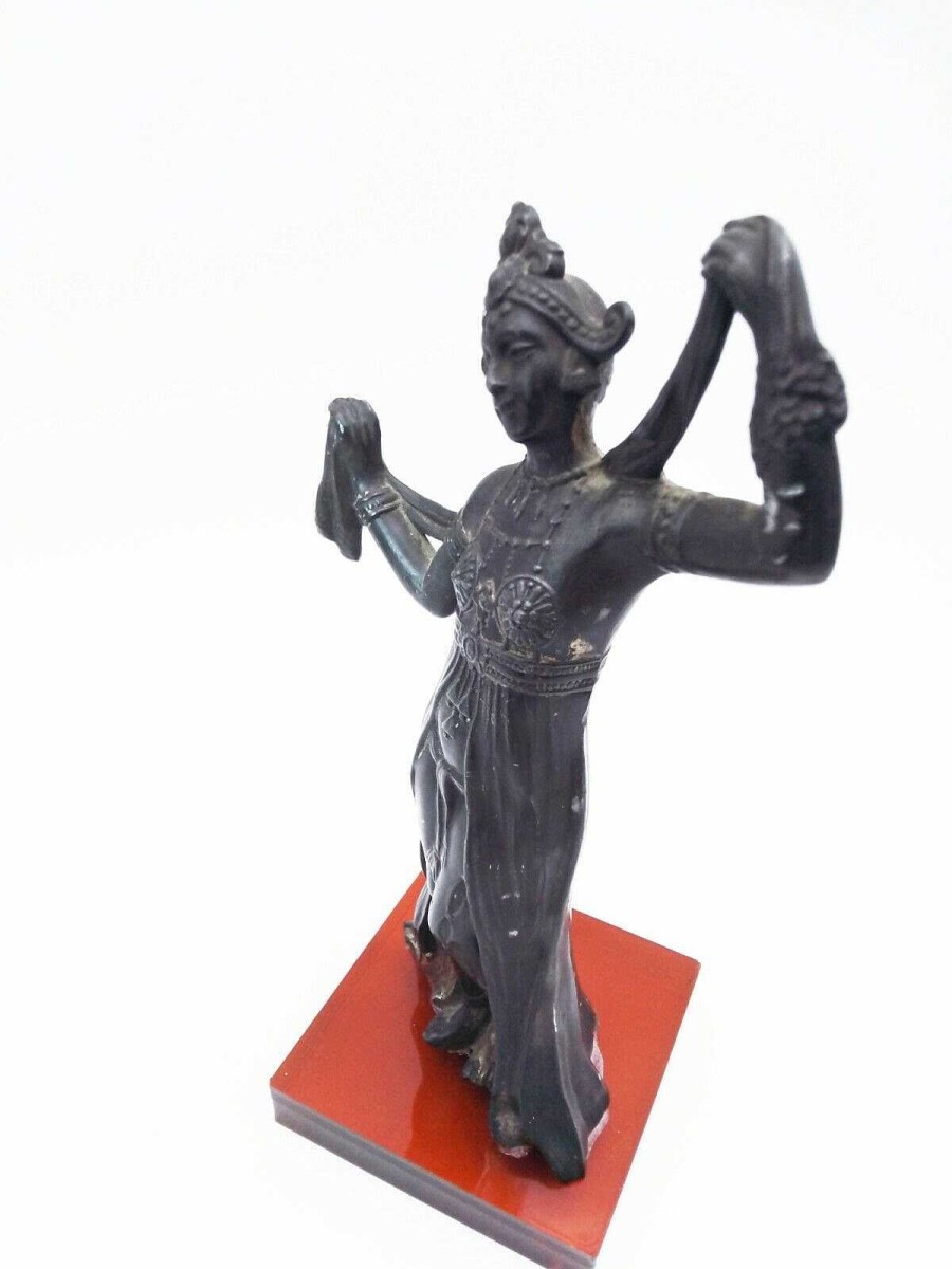 Objets EGO IMAGO | Ancienne Sculpture Art D Co En R Gule Figurant Une Danseuse Orientale