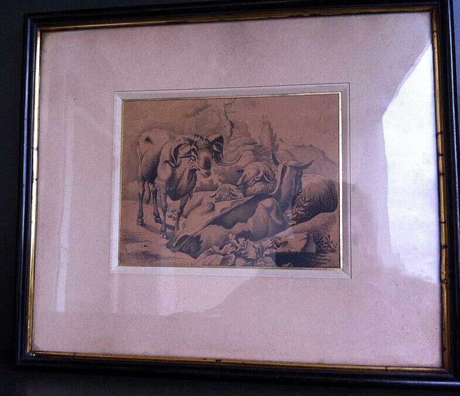 Tableaux EGO IMAGO | Tr S Rare Dessin A La Plume Par L Opold Hirsch Dat 1845