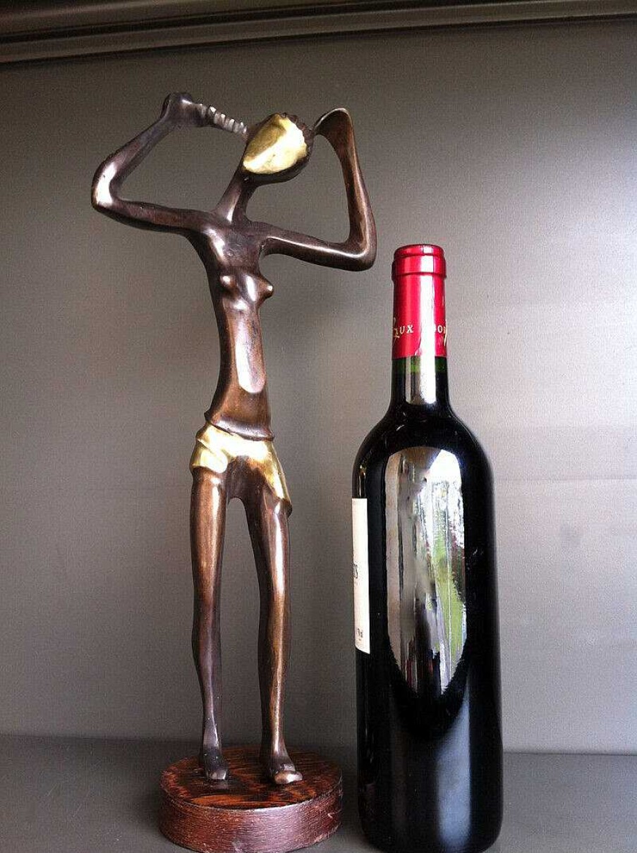 Sculptures EGO IMAGO | Jolie Sculpture Africaniste En Bronze Contemporain " Personnage Debout "