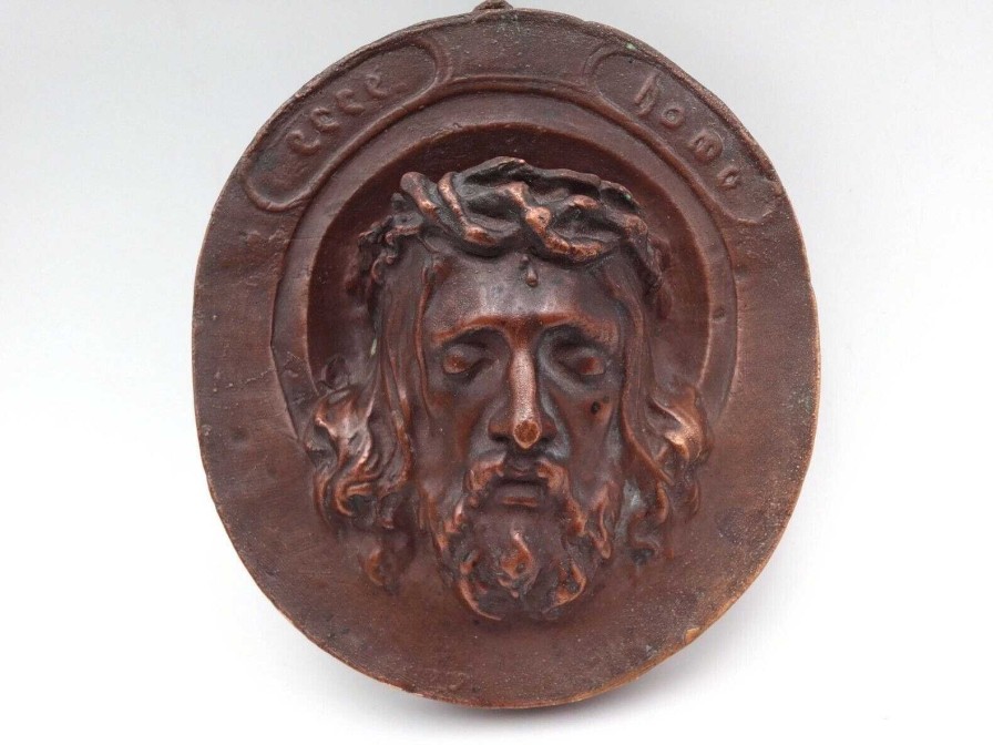 Objets EGO IMAGO | Ancien M Daillon Bas Relief " Ecce Homo Jesus Christ " Xixe Si Cle