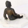 Objets EGO IMAGO | Ancienne Sculpture " Jeune Hollandaise Assise " Epreuve En R Gule Art D Co