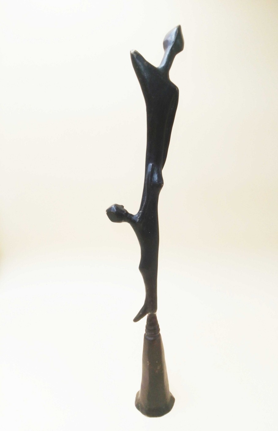 Sculptures EGO IMAGO | Sculpture Africaniste En Bronze Contemporain " Femme L'Enfant " H. 40 Cm