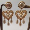 Bijoux EGO IMAGO | Paire De Clips D'Oreilles En R Sine Et Perles Vintage