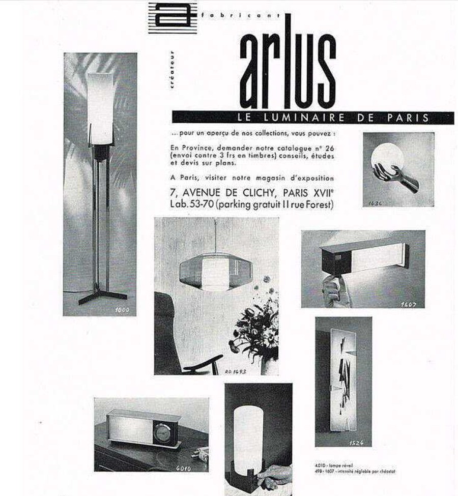 Luminaires EGO IMAGO | Ancienne Applique Murale Arlus 1950'S - Luminaire Fran Ais