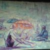 Tableaux EGO IMAGO | Original Tableau Huile Sur Toile De Georges Colier " Sc Ne De Plage " Sign