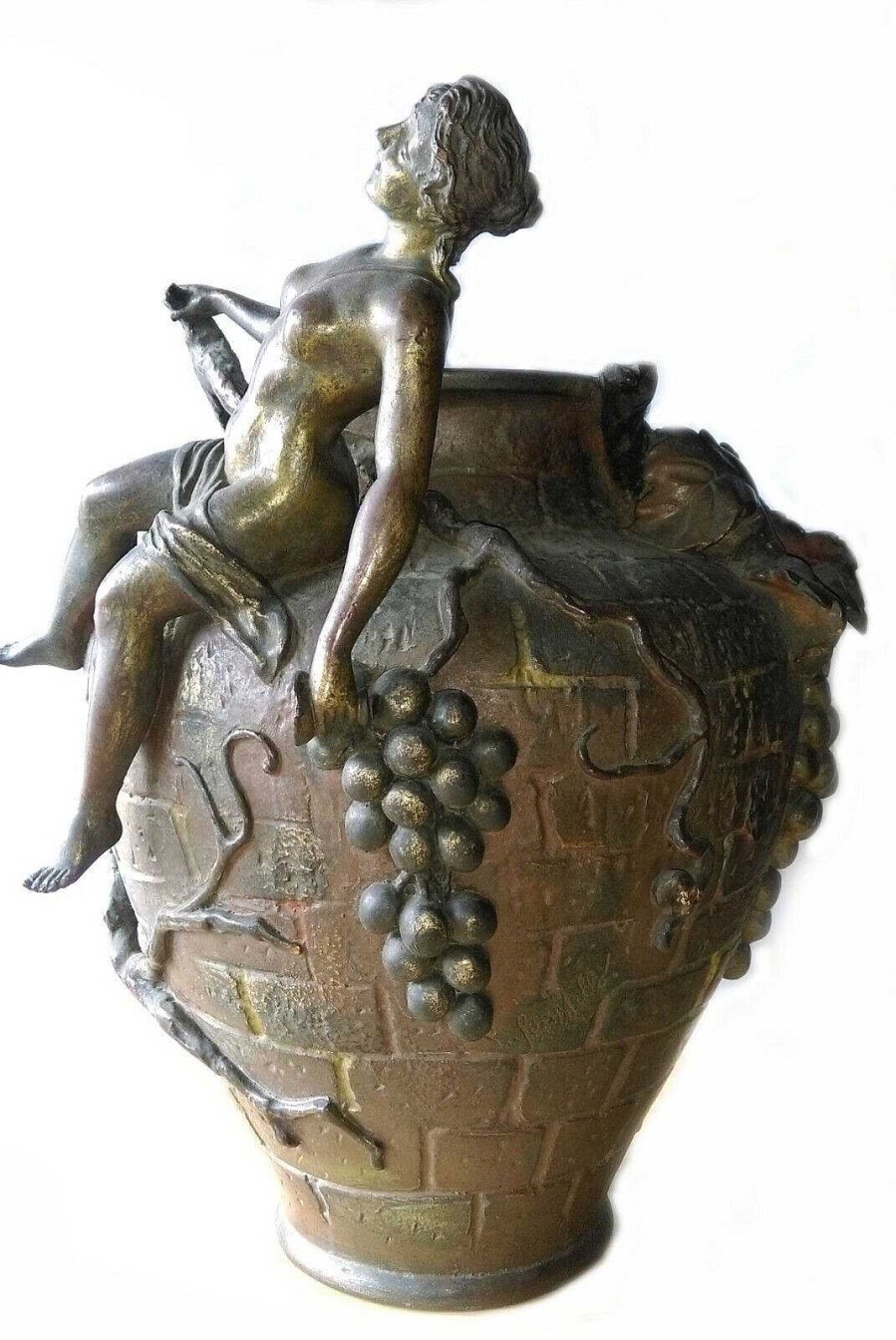 Sculptures EGO IMAGO | Important Vase Poque Art Nouveau " Bacchante " Sign Lafon Mollo & A.Rollet