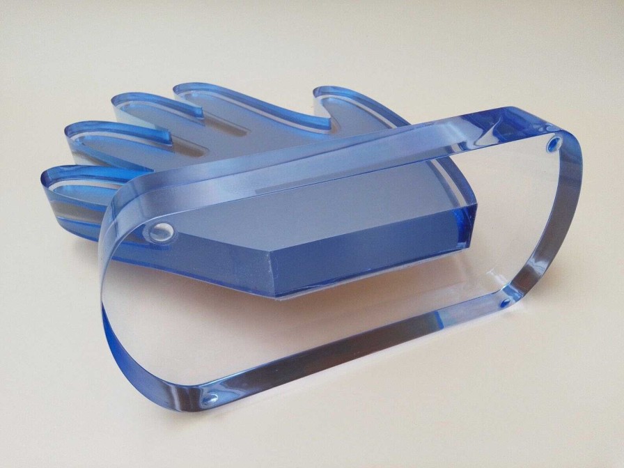 Sculptures EGO IMAGO | Sculpture Contemporaine En R Sine Lucite Et Laiton Dor " Hands "