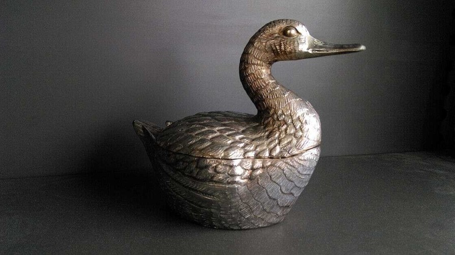 Objets EGO IMAGO | Rare Ice Bucket Design " Canard " Sign Mauro Manetti Firenze 1960