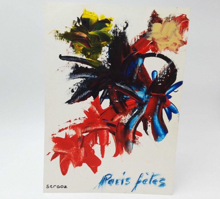 Tableaux EGO IMAGO | Tableau Huile Sur Carton Toil Sign Sergoz " Paris F Tes "