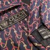 Mode EGO IMAGO | Tr S Chic Cravate 100 % Soie Sign E Gucci " Etriers " - Vintage Made In Italy