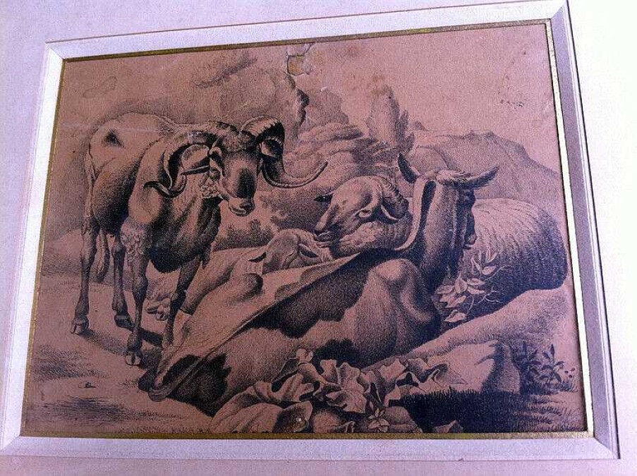 Tableaux EGO IMAGO | Tr S Rare Dessin A La Plume Par L Opold Hirsch Dat 1845