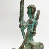 Sculptures EGO IMAGO | Ancienne Sculpture Ethnique En Bronze " Cavalier " A Patine Verte